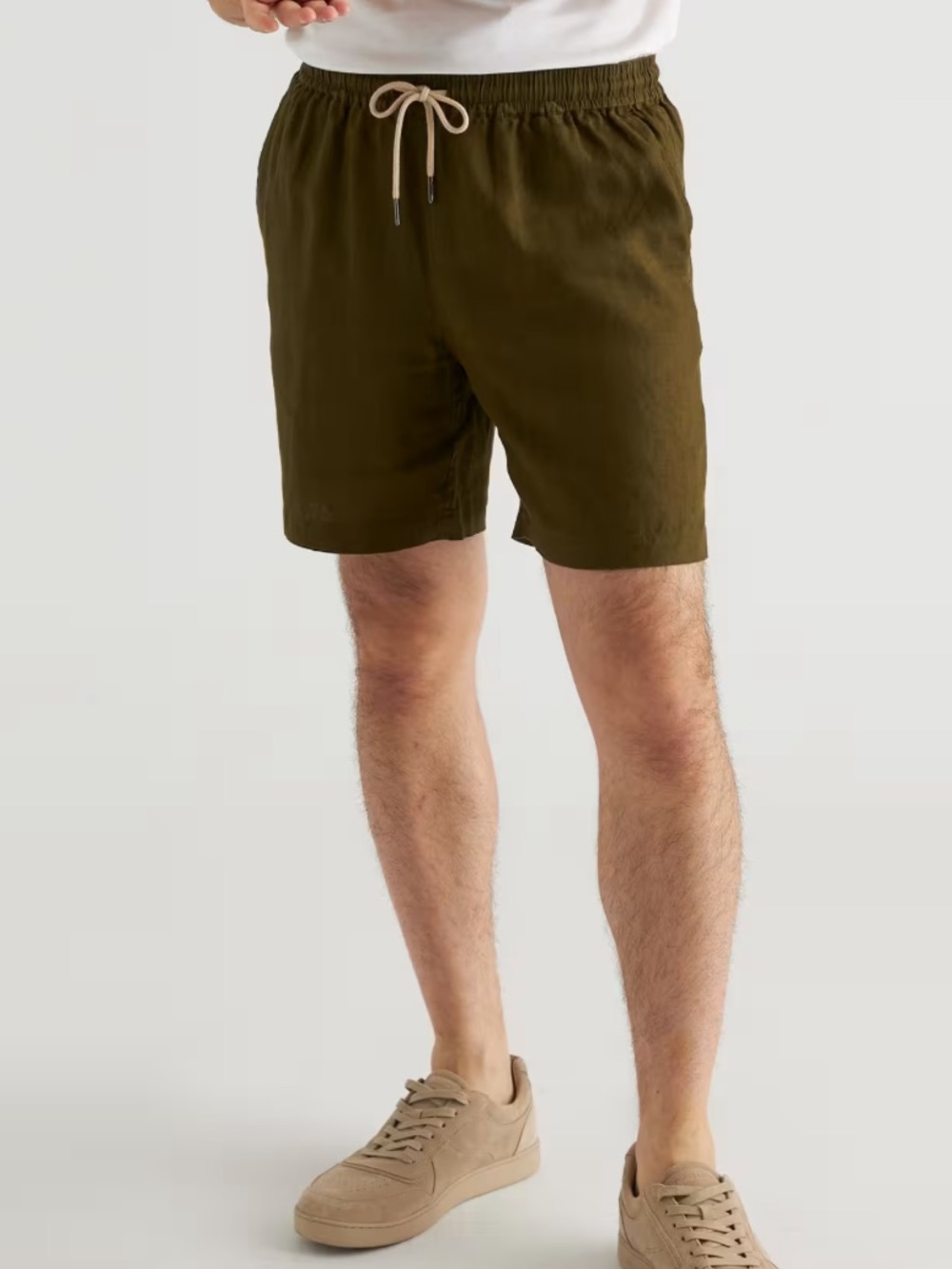 NWT Quince Men’s 100% European Linen Drawstring Beach Shorts - 7" size XL